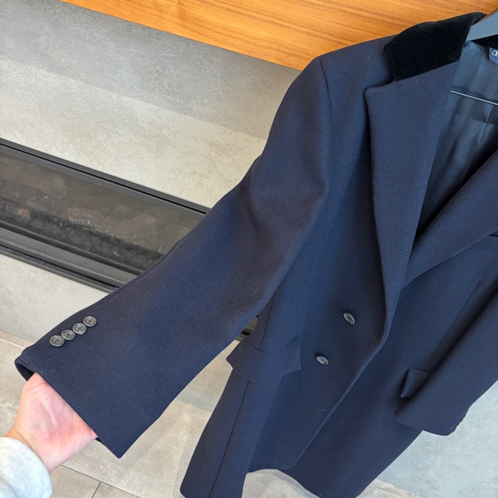 Vintage Polo By Ralph Lauren Men’s Wool Coat with velvet collar, Size L - Picture 6 of 16